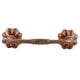 Dark Brown With Silver Line Medium Ceramic Melon Bridge Handles
